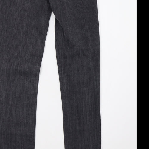 Miss Selfridge Womens Grey  Denim Skinny Jeans Size 10 L32 in
