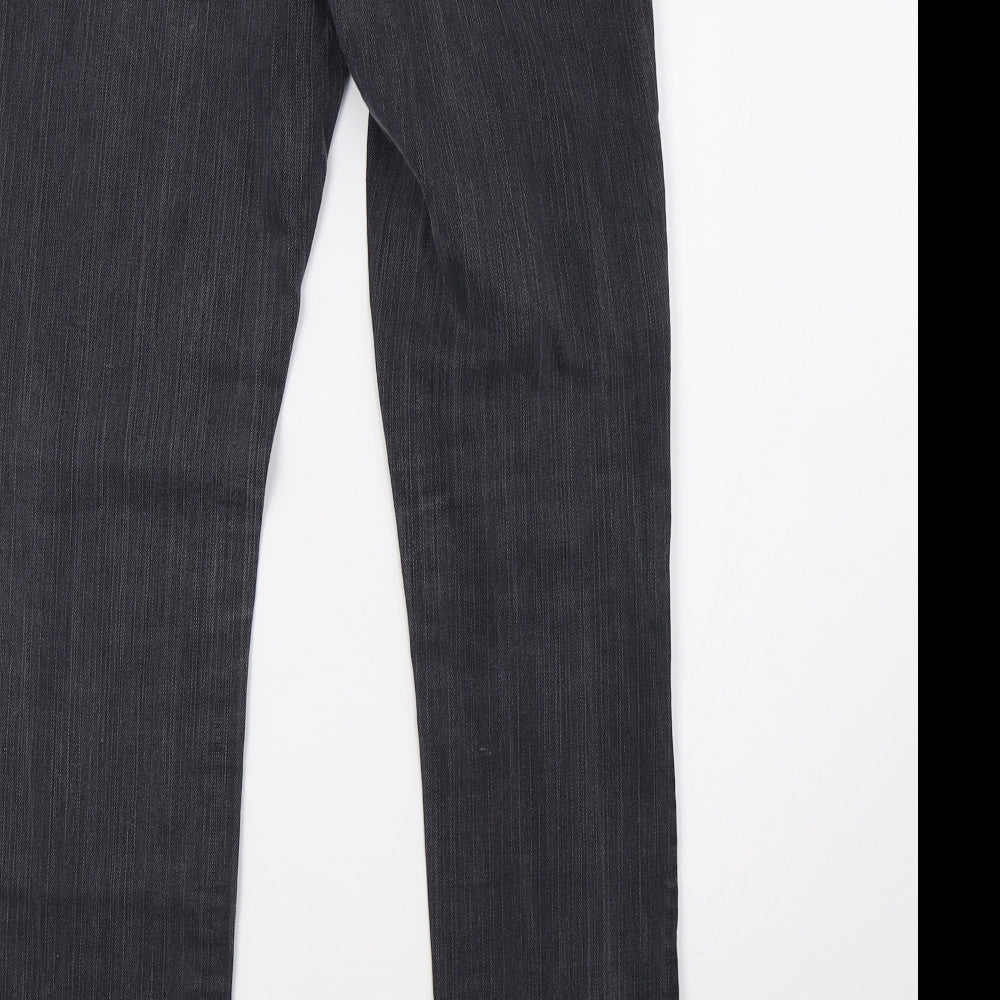 Miss Selfridge Womens Grey  Denim Skinny Jeans Size 10 L32 in
