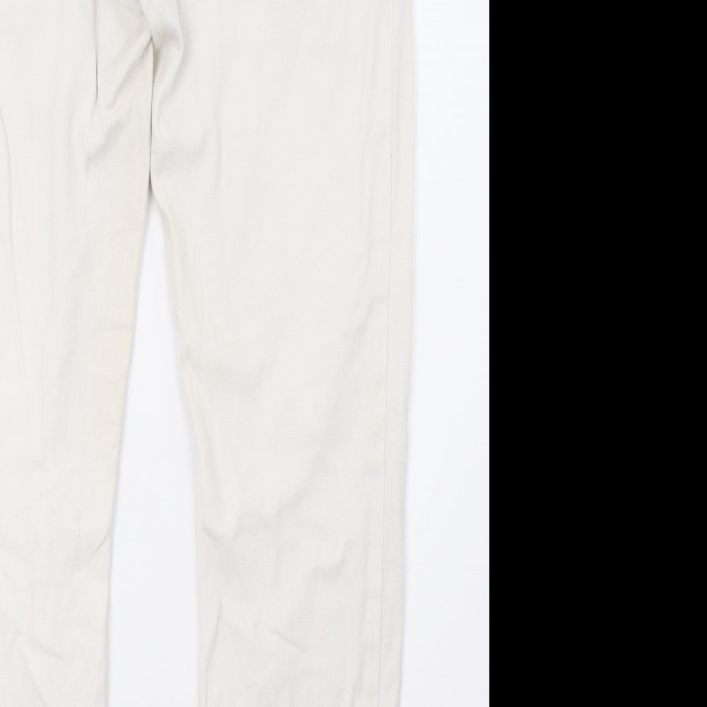 momokrem Womens White  Denim Straight Jeans Size 14 L28 in