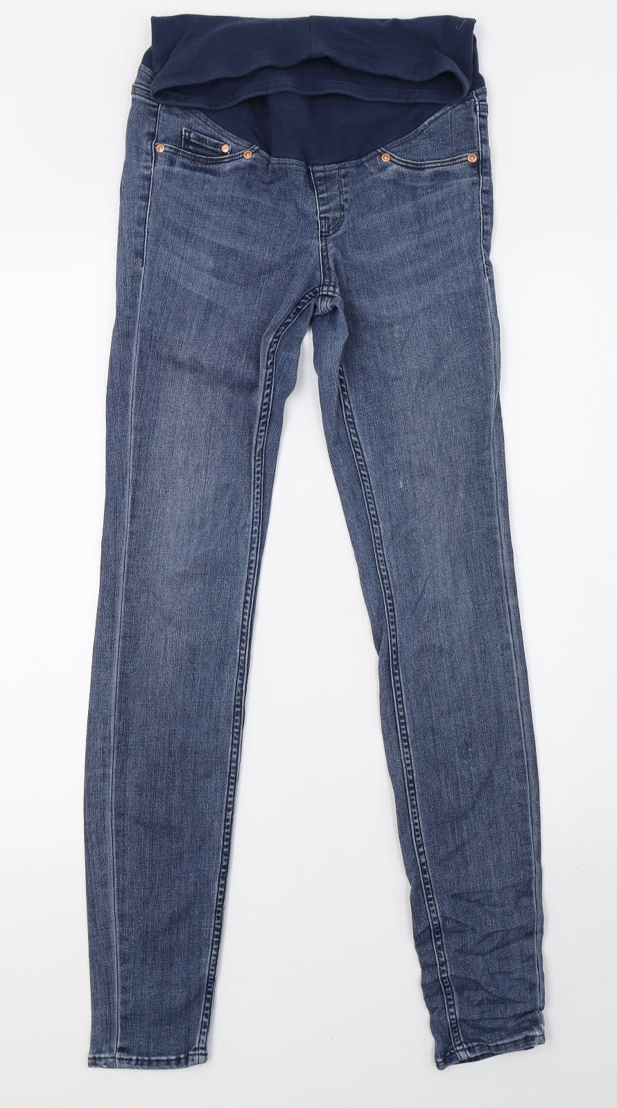 H&M Womens Blue  Denim Skinny Jeans Size 8 L30 in
