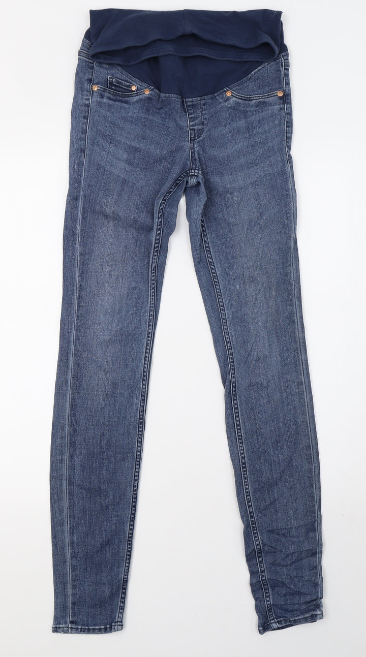 H&M Womens Blue  Denim Skinny Jeans Size 8 L30 in