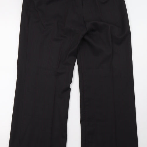 NEXT Womens Black Striped  Trousers  Size 14 L32 in