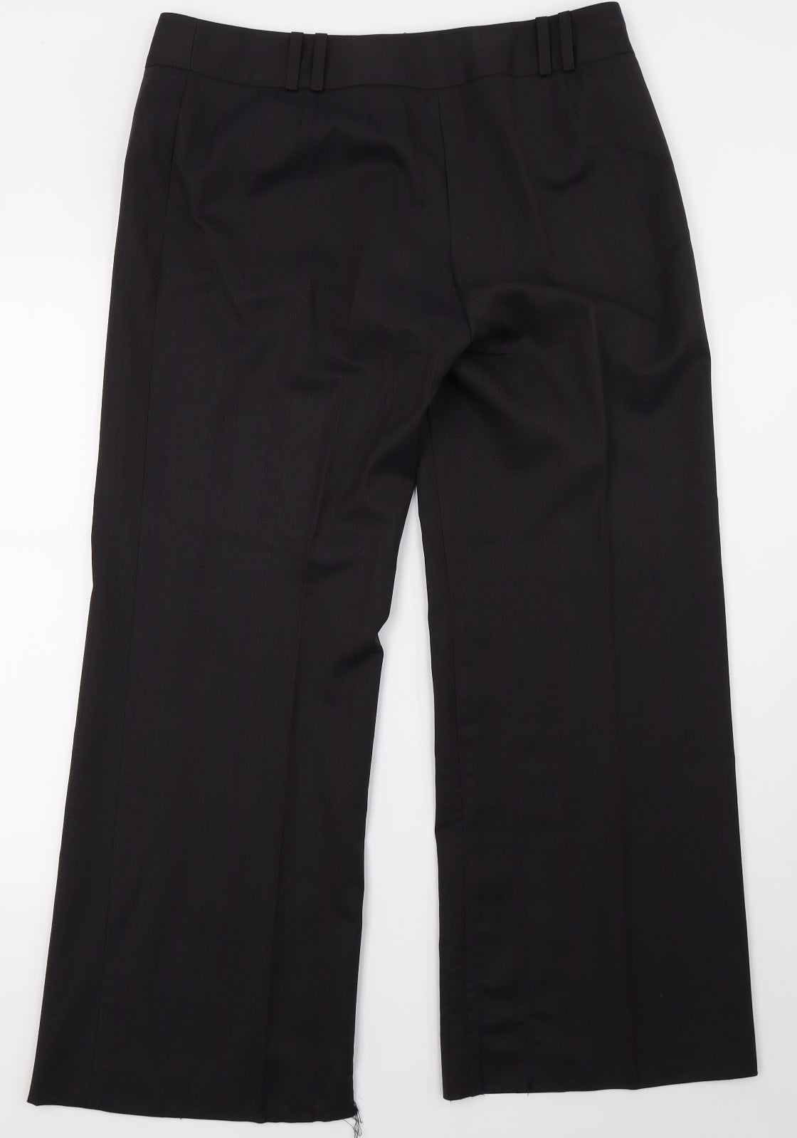 NEXT Womens Black Striped  Trousers  Size 14 L32 in
