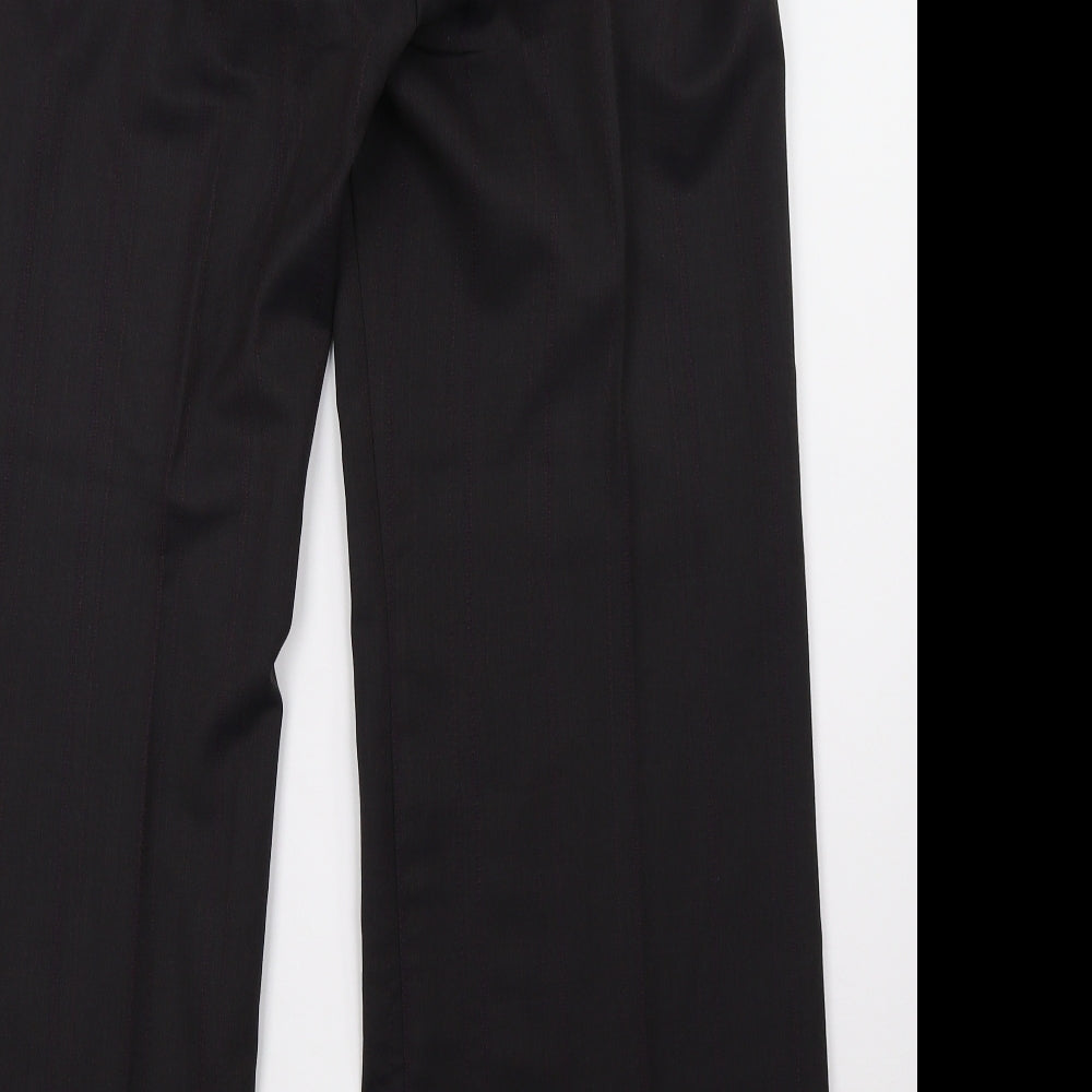 NEXT Womens Black Striped  Trousers  Size 14 L32 in