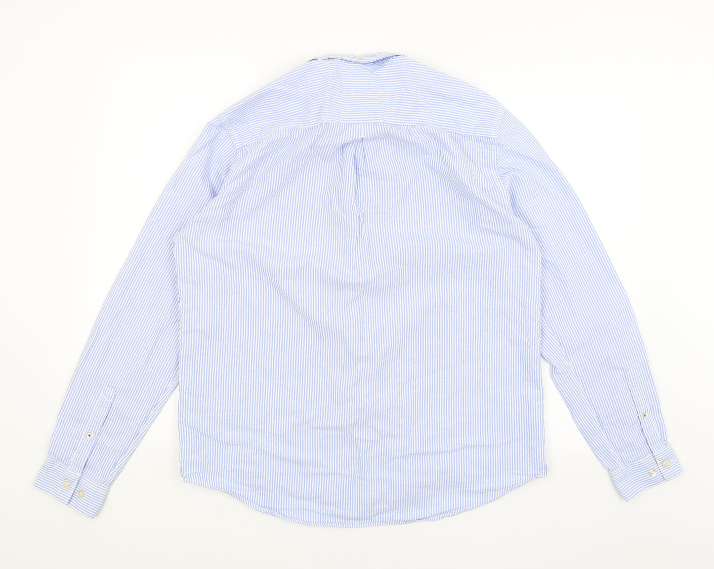 River Island Mens Blue Striped   Button-Up Size L