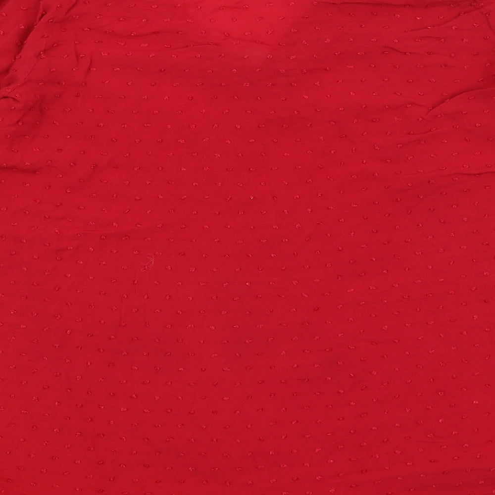 H&M Womens Red   Basic Blouse Size S