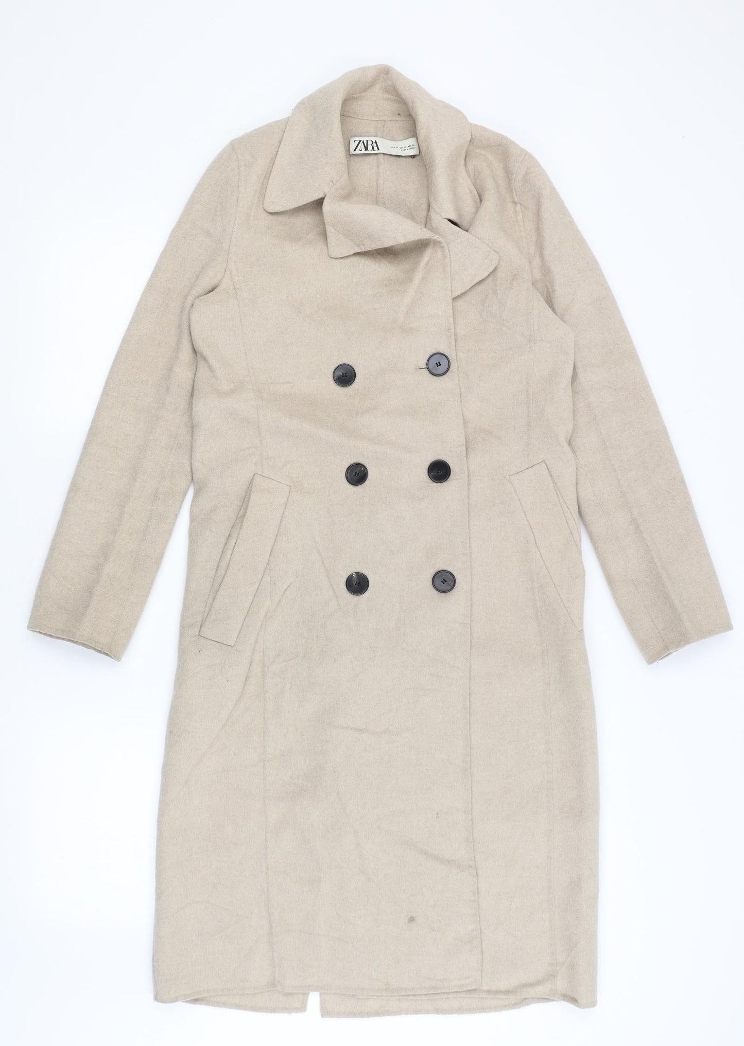 Zara Womens Beige   Overcoat Coat Size XS