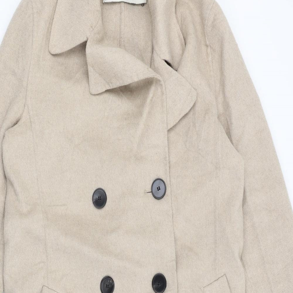 Zara Womens Beige   Overcoat Coat Size XS