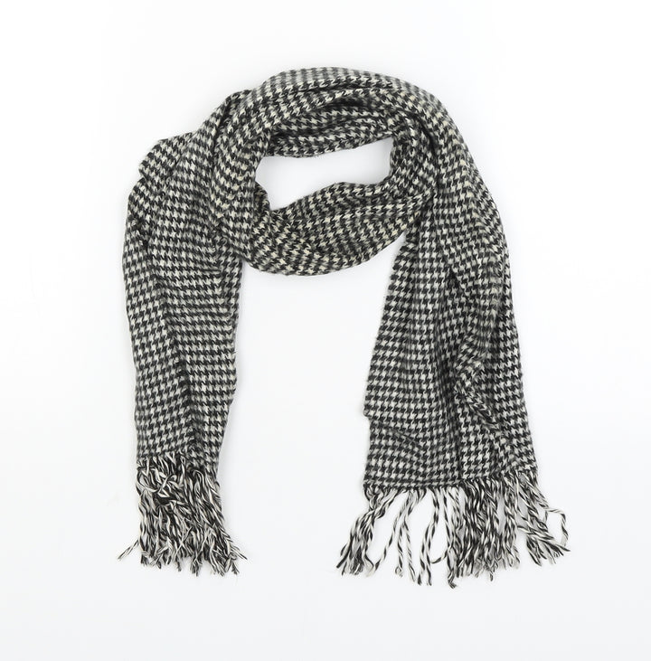 Preworn Womens Black Houndstooth Scarf