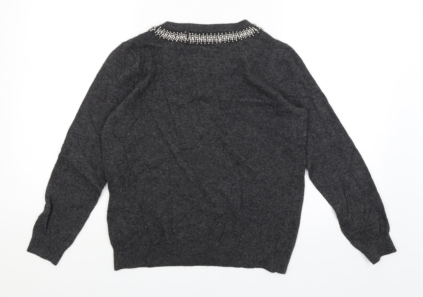 Paul Costelloe Womens Grey   Pullover Jumper Size 14