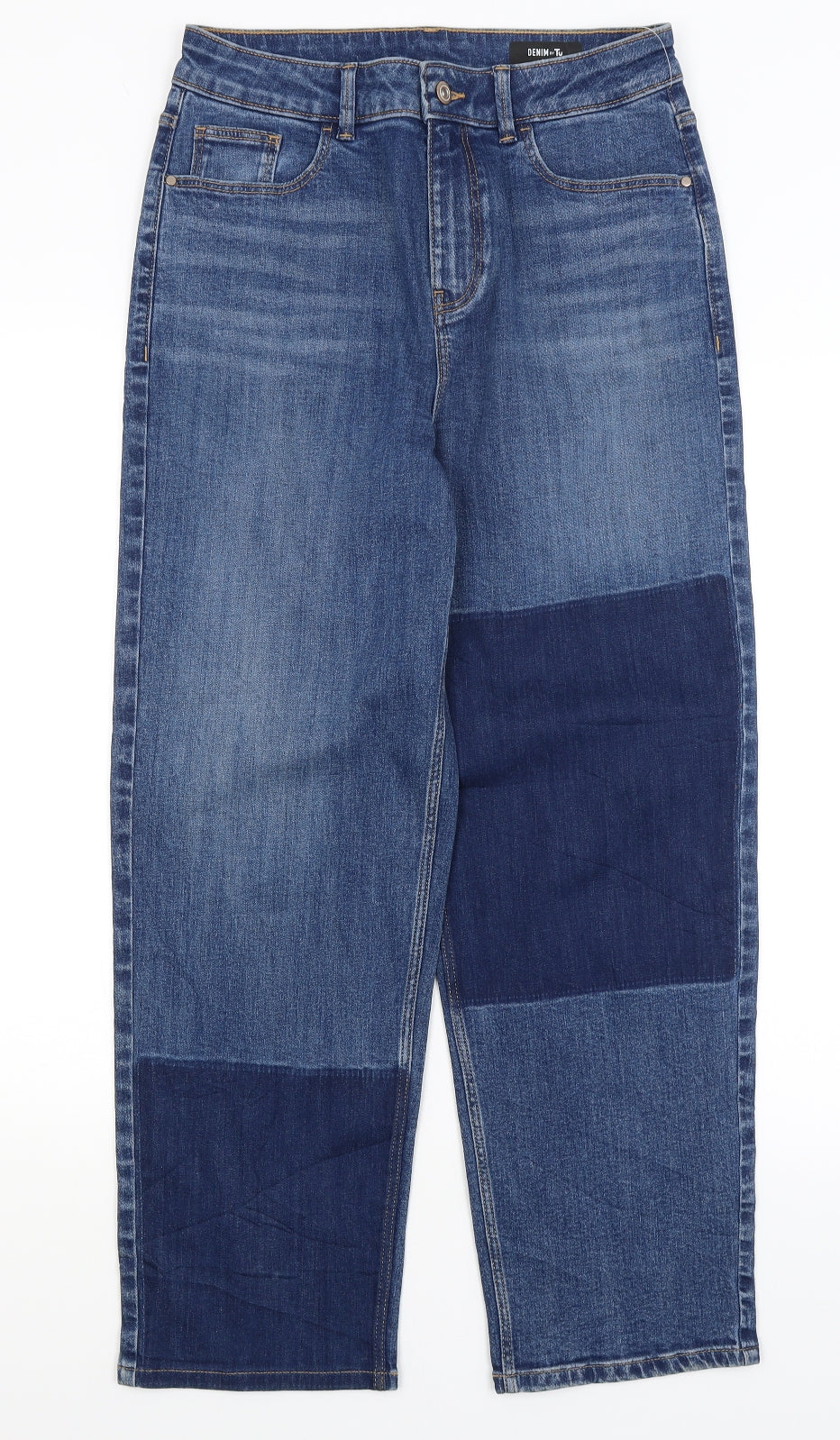 TU Womens Blue   Wide-Leg Jeans Size 12 L27 in