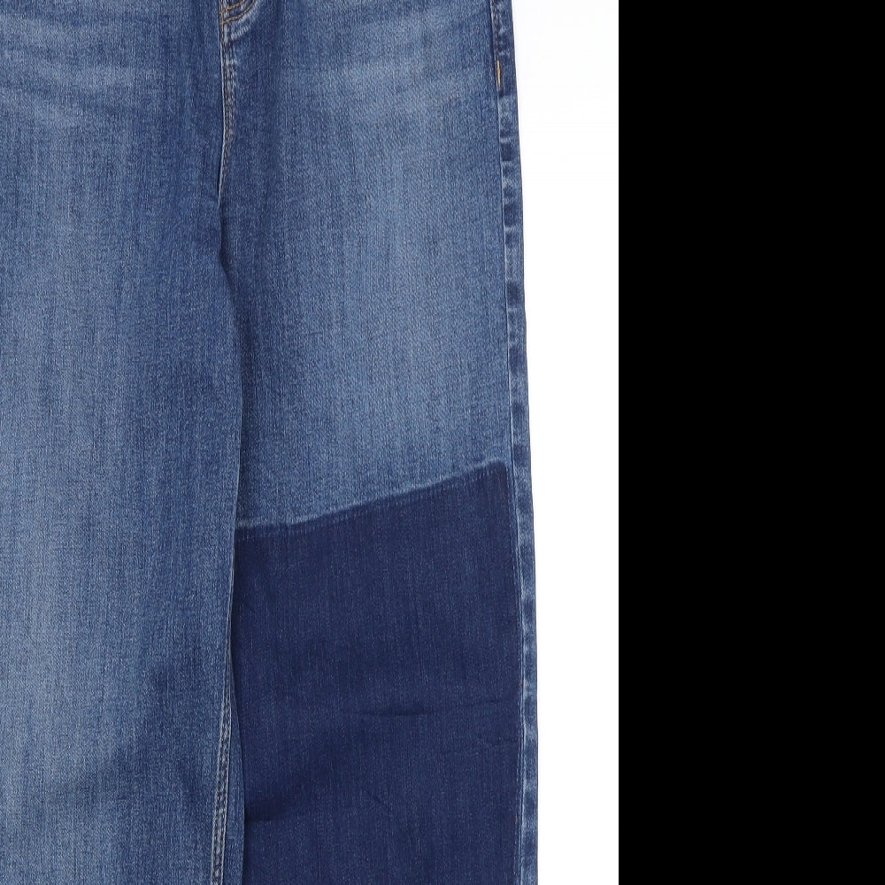 TU Womens Blue   Wide-Leg Jeans Size 12 L27 in