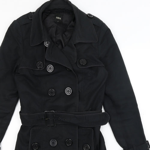 Oasis Womens Black   Overcoat Coat Size S