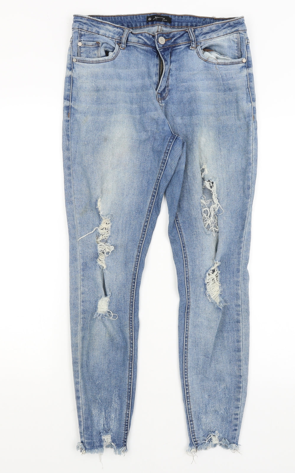 Missguided Womens Blue   Skinny Jeans Size 12 L27 in