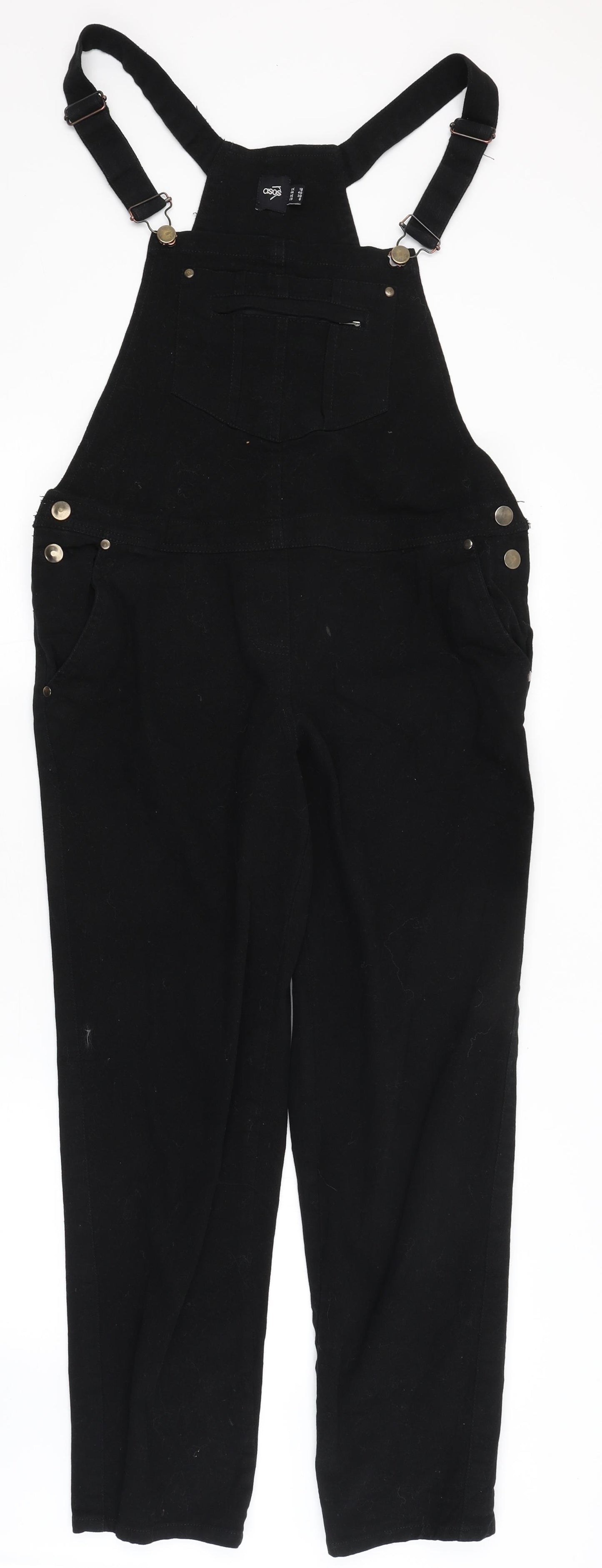 ASOS Womens Black   Dungaree One-Piece Size 12 L26 in