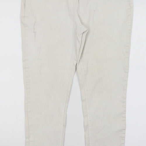 Very Womens White   Skinny Jeans Size 14 L25.5 in