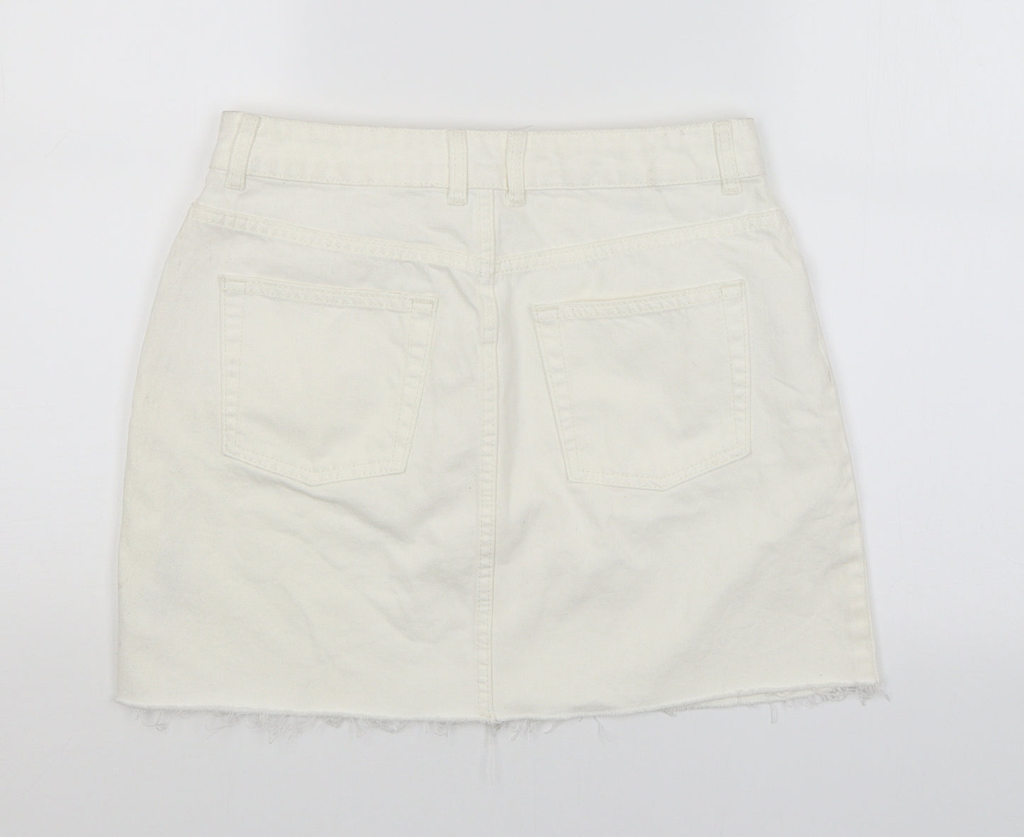 Topshop Womens White   A-Line Skirt Size 12