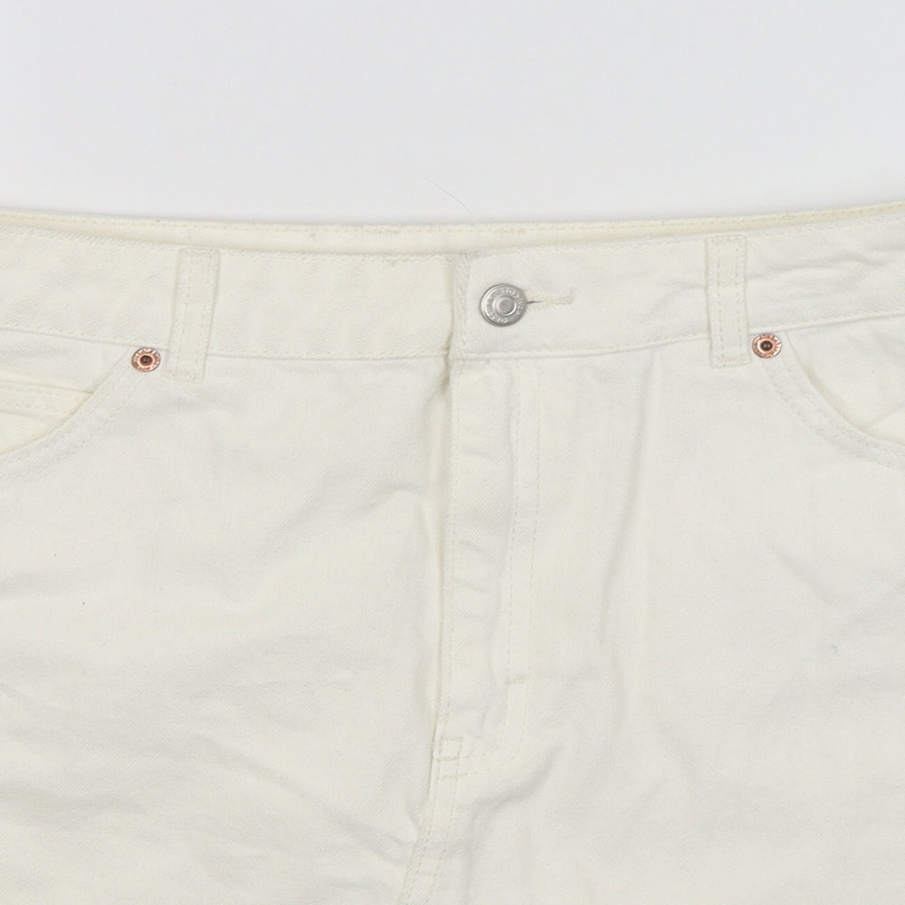 Topshop Womens White   A-Line Skirt Size 12