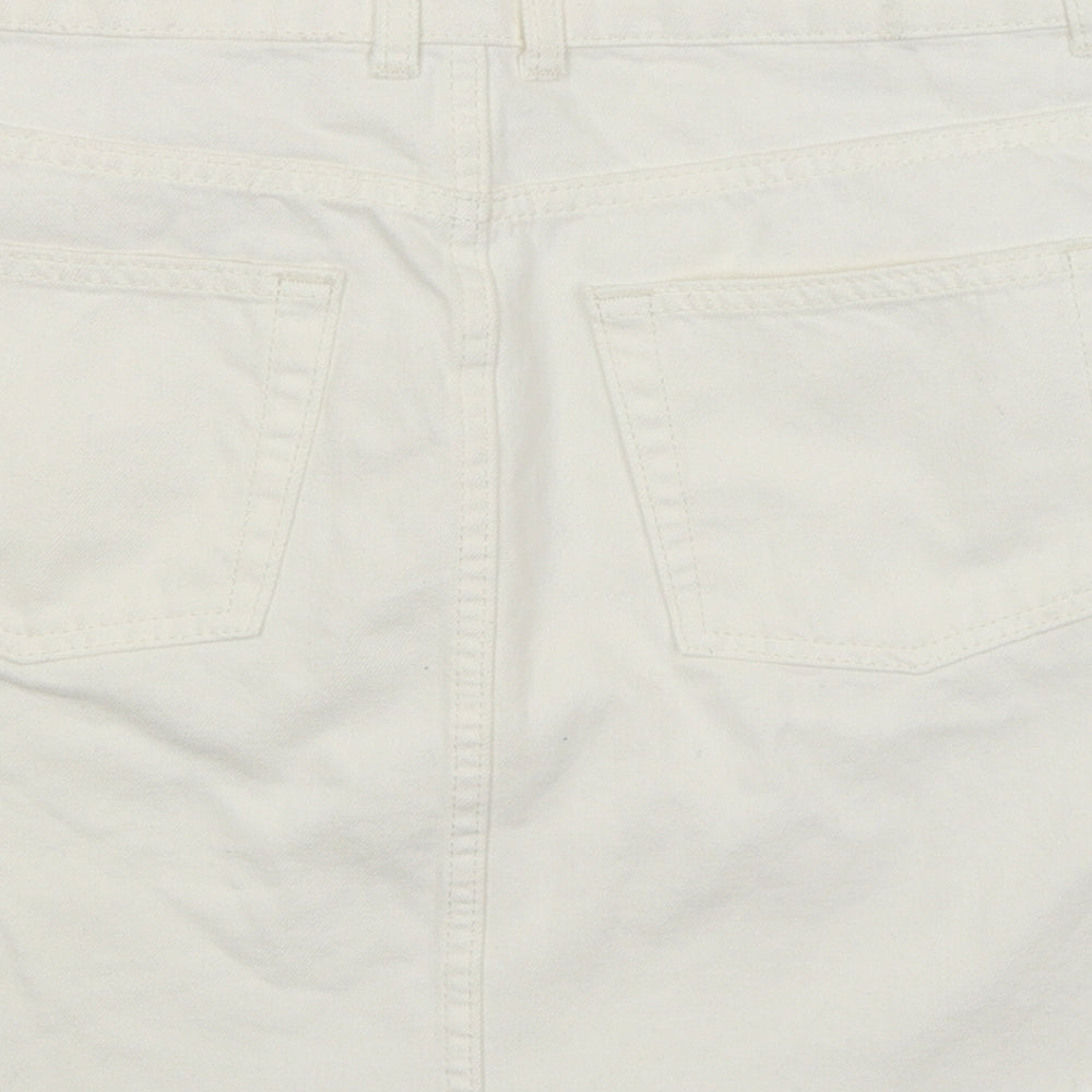 Topshop Womens White   A-Line Skirt Size 12