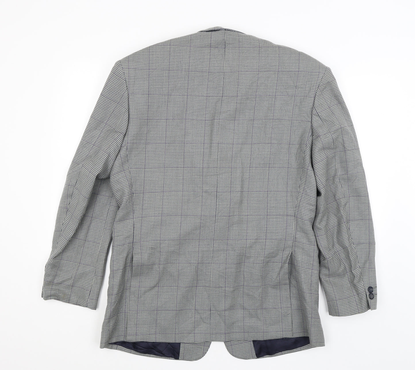 Chatsworth Mens Grey Houndstooth  Jacket Blazer Size L