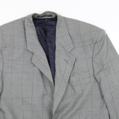 Chatsworth Mens Grey Houndstooth  Jacket Blazer Size L