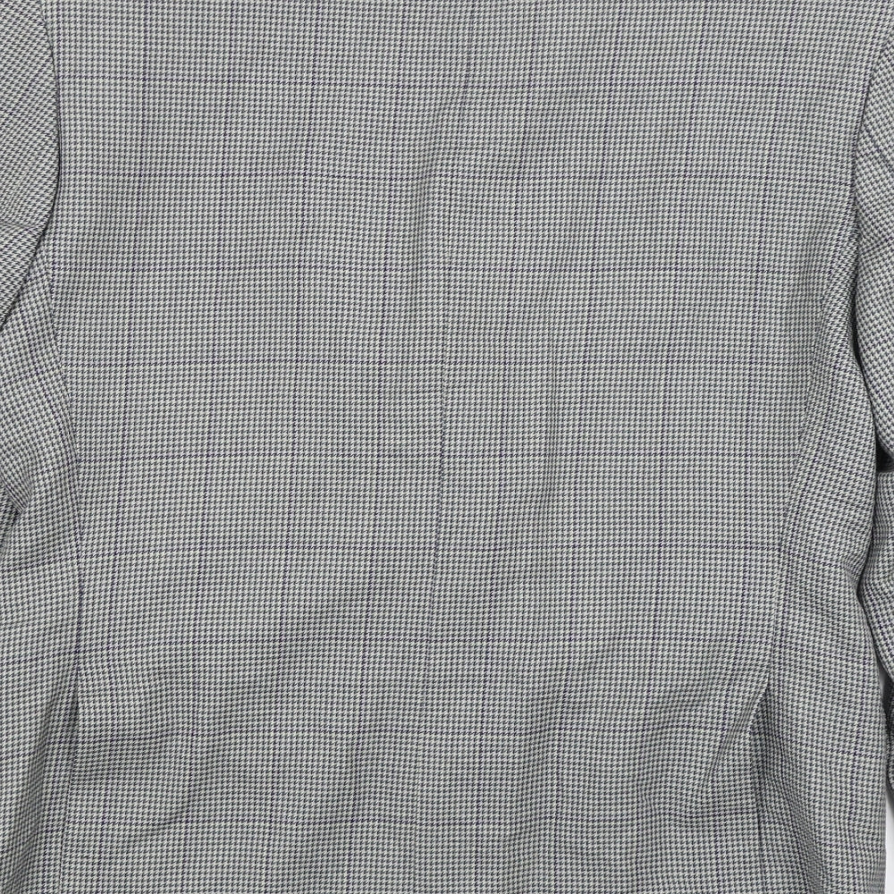 Chatsworth Mens Grey Houndstooth  Jacket Blazer Size L