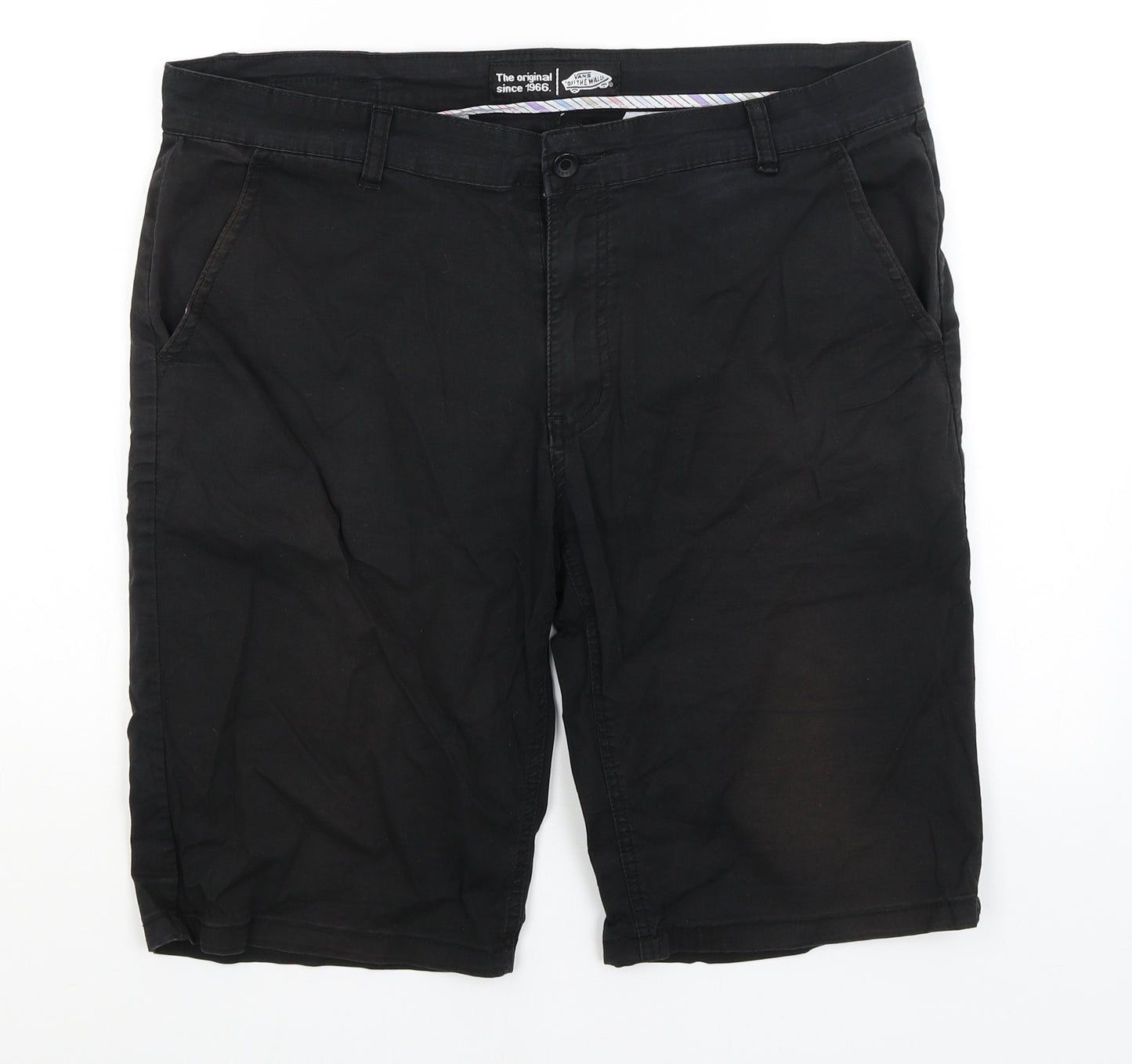VANS Mens Black   Chino Shorts Size 36 in