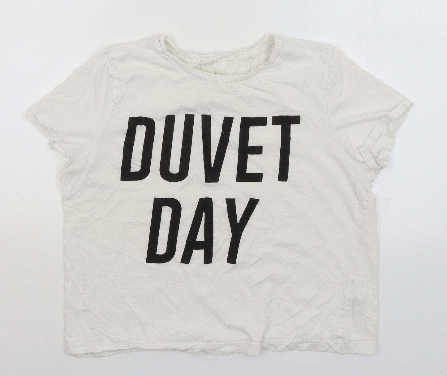 NEXT Womens White   Basic T-Shirt Size 12  - Duvet Day