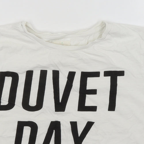 NEXT Womens White   Basic T-Shirt Size 12  - Duvet Day