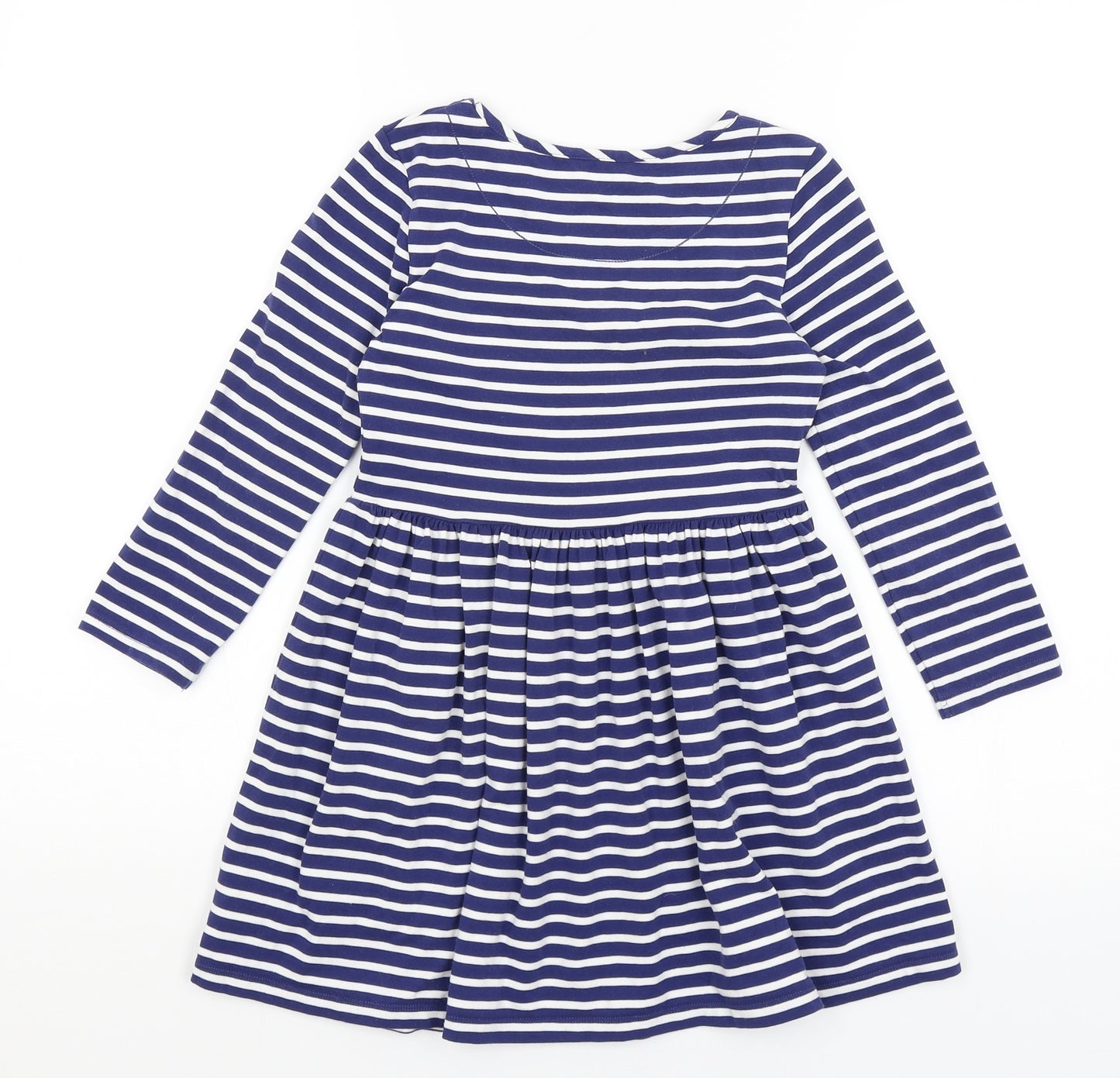John Lewis Girls Blue Striped  Fit & Flare  Size 6 Years  - Stars