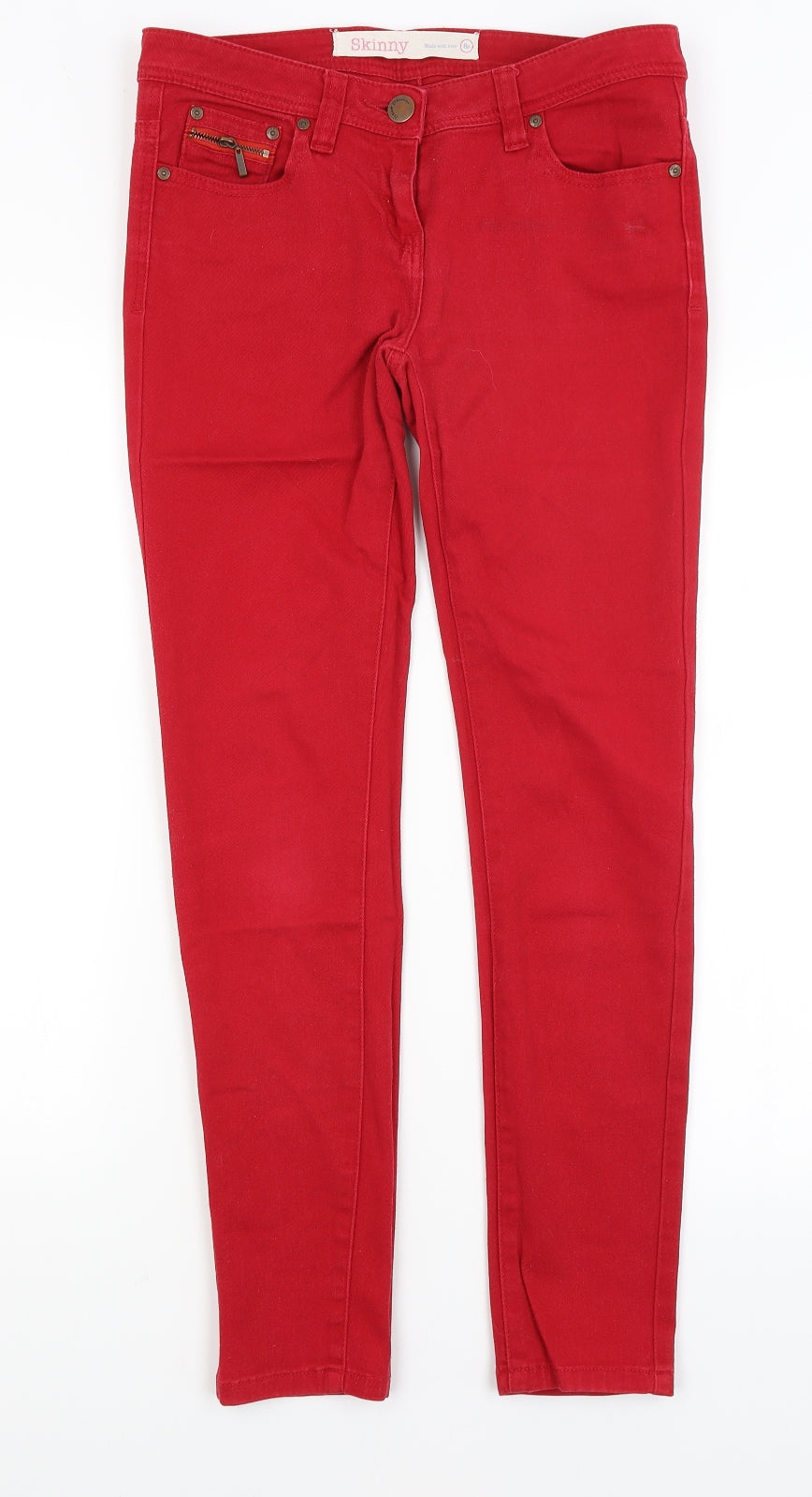 NEXT Womens Red   Skinny Jeans Size 8 L28.5 in