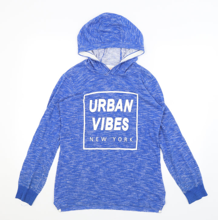 H&M Girls Blue   Pullover Hoodie Size 11-12 Years  - Urban Vibes