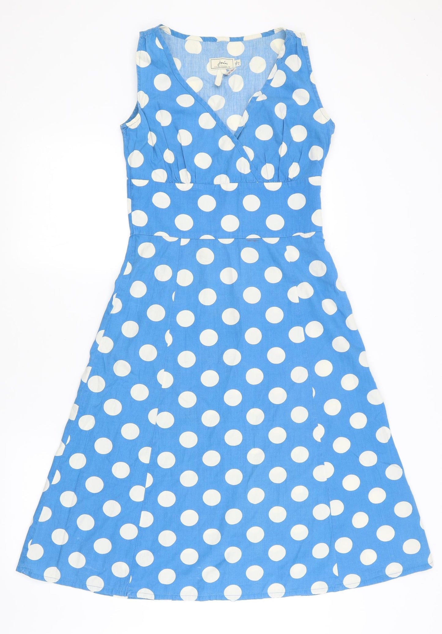 Joules Womens Blue Polka Dot  Fit & Flare  Size 8