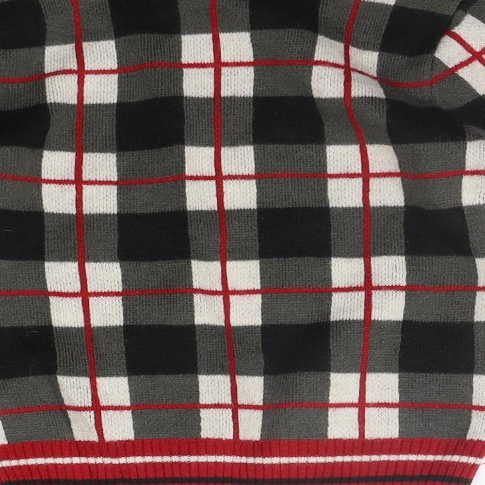 Mini Club Boys Red Check  Pullover Jumper Size 3-4 Years