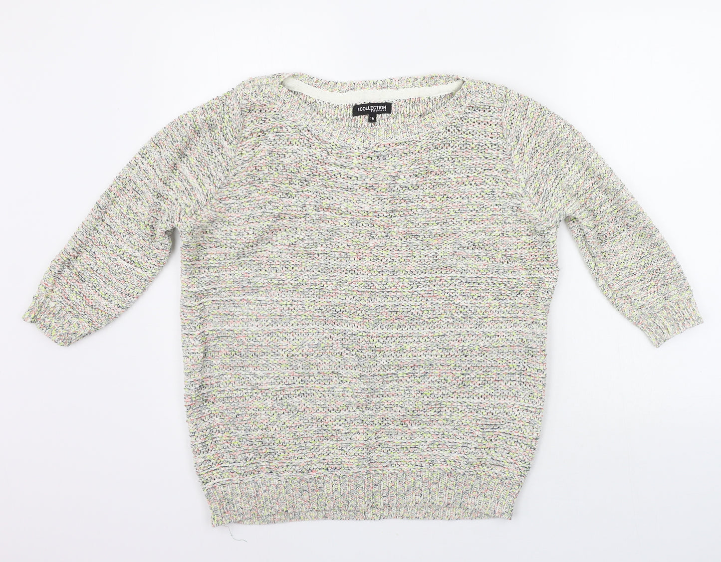 Debenhams Womens White   Pullover Jumper Size 16