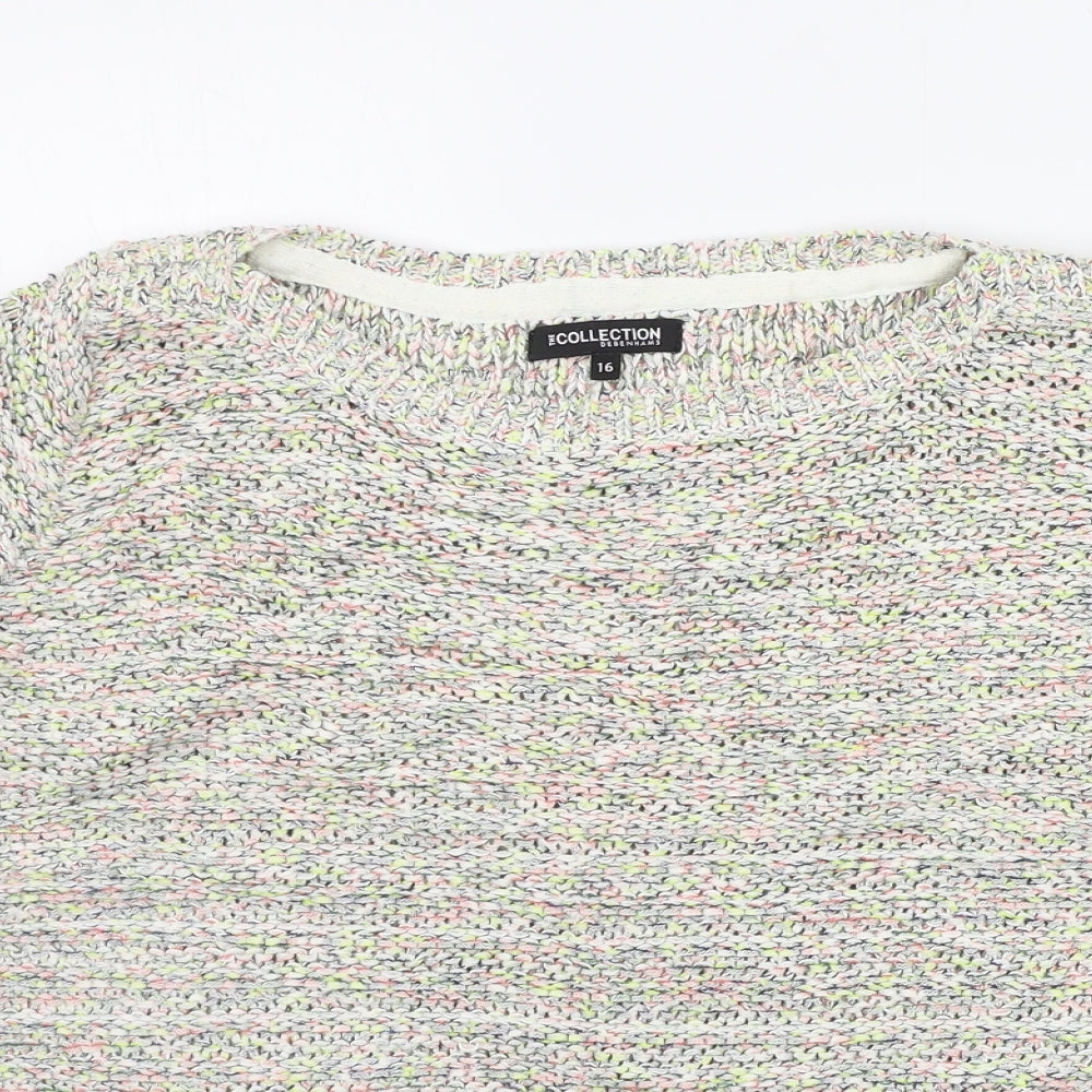 Debenhams Womens White   Pullover Jumper Size 16