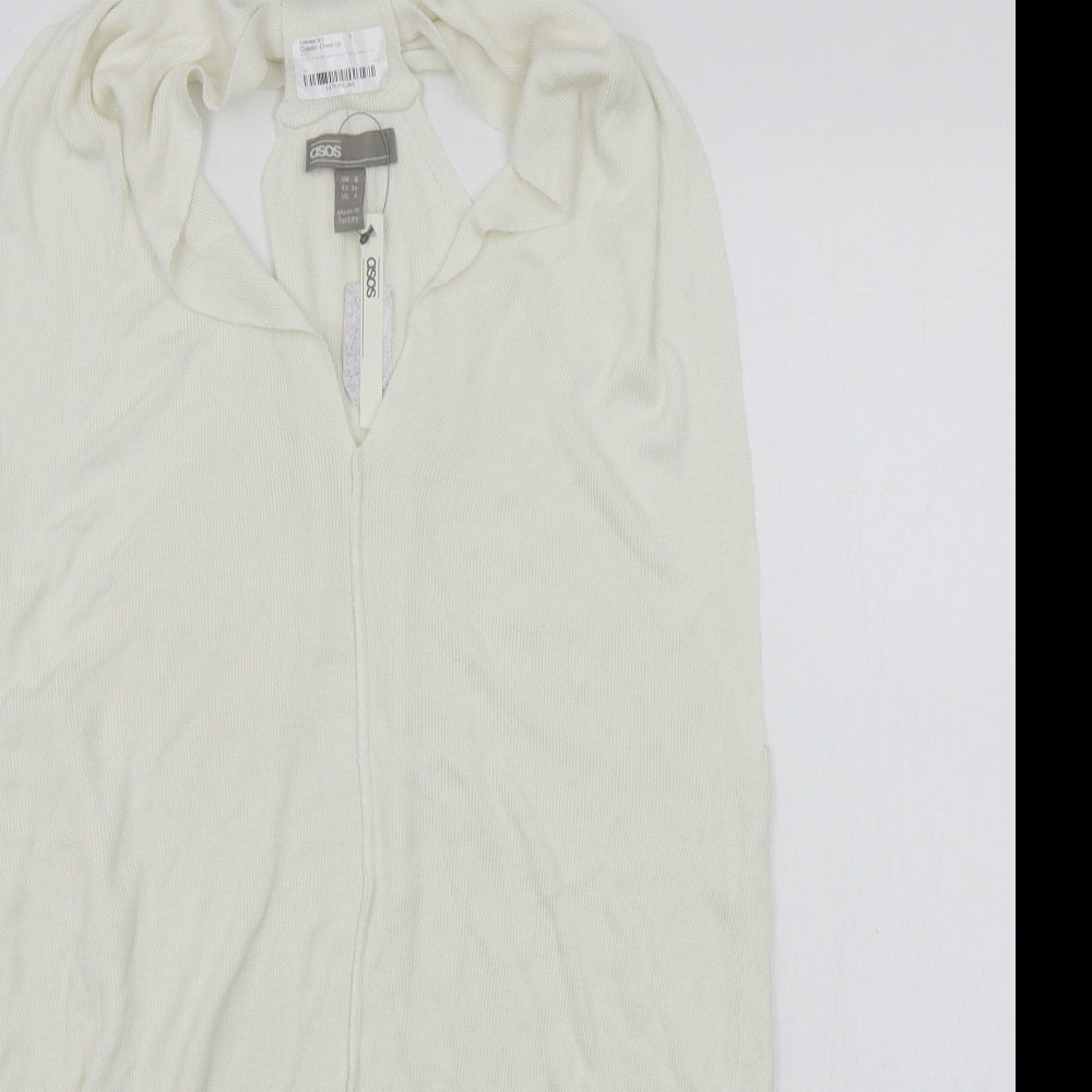 ASOS Womens White   Jumper Dress  Size 8