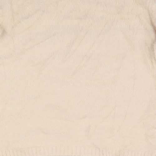 Preworn Womens Beige   Pullover Jumper Size 10  - SEQUIN