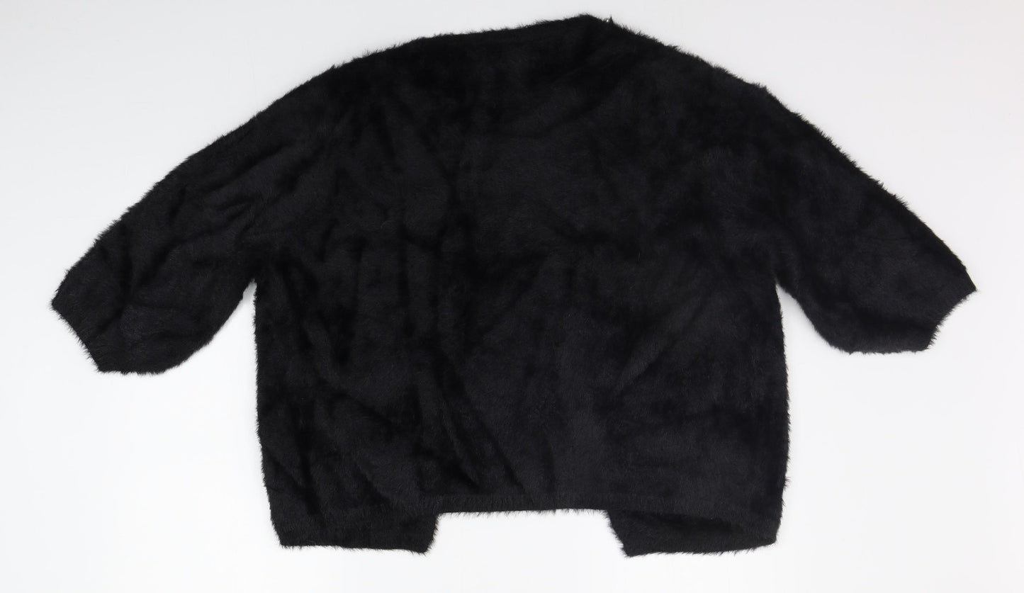 Hepburn Womens Black   Cardigan Jumper Size XL  - details on chest