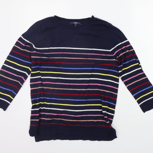 NEXT Womens Blue Striped  Pullover Jumper Size 14