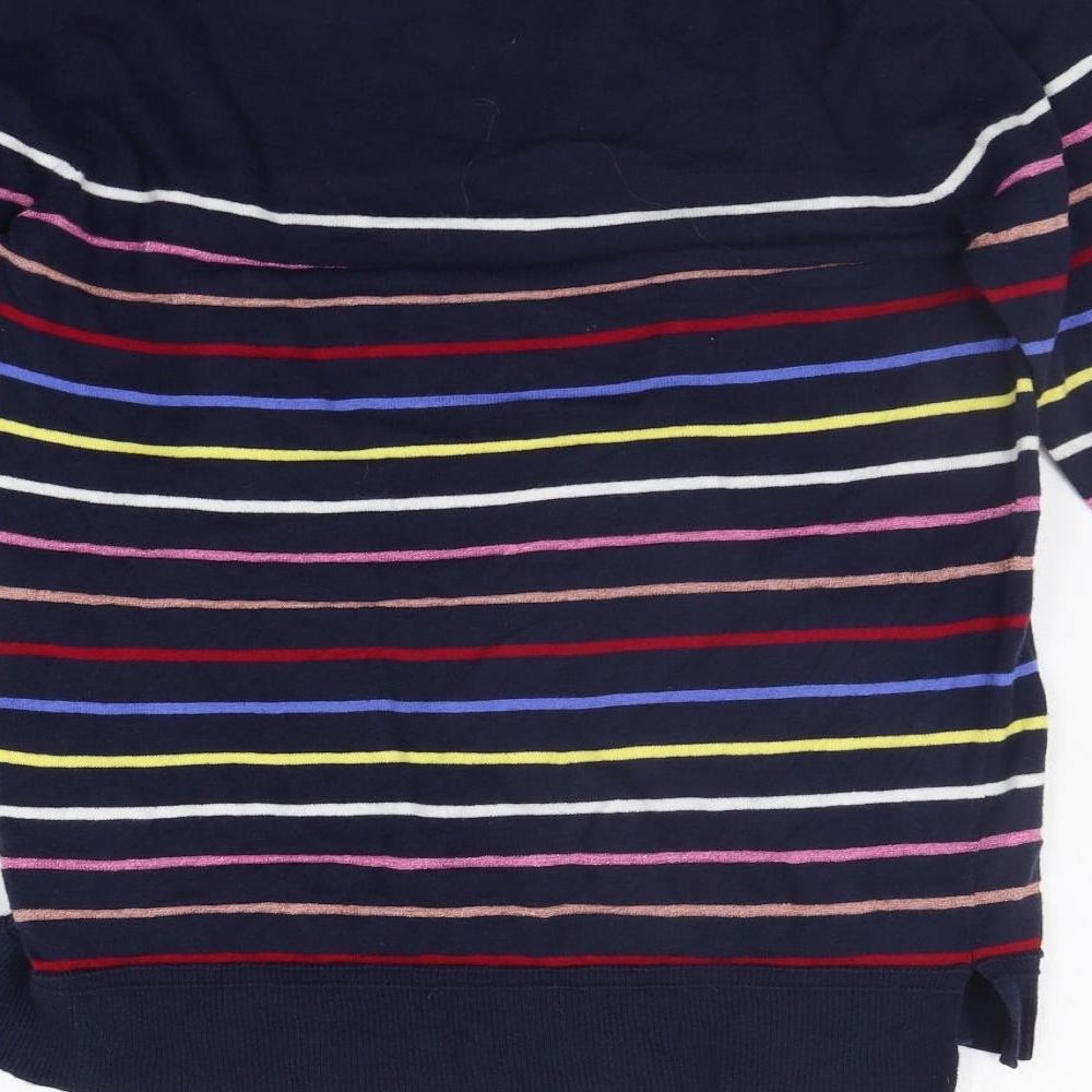 NEXT Womens Blue Striped  Pullover Jumper Size 14