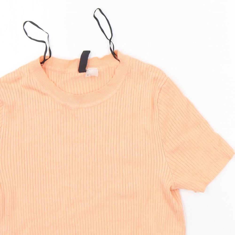 Divided Womens Orange   Basic T-Shirt Size M