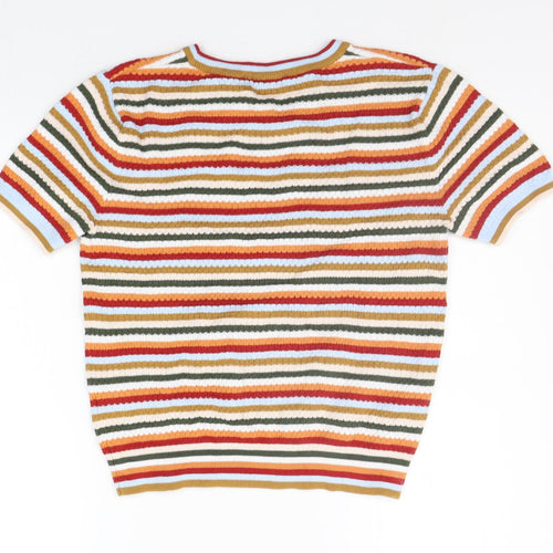 Zara Womens Multicoloured Striped  Pullover Jumper Size M