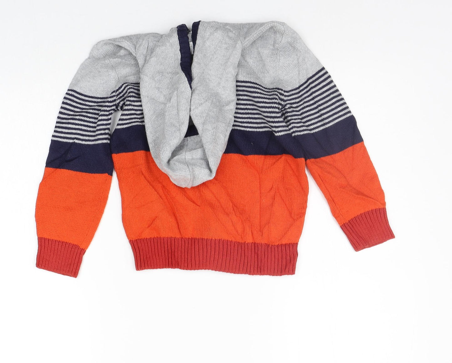 Blue Zoo Boys Orange   Full Zip Hoodie Size 4-5 Years