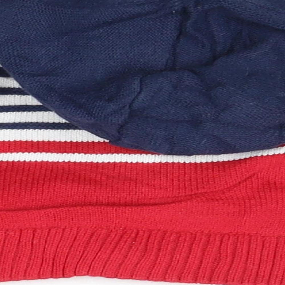 Mothercare Girls Blue Striped  Full Zip Jumper Size 0-3 Months