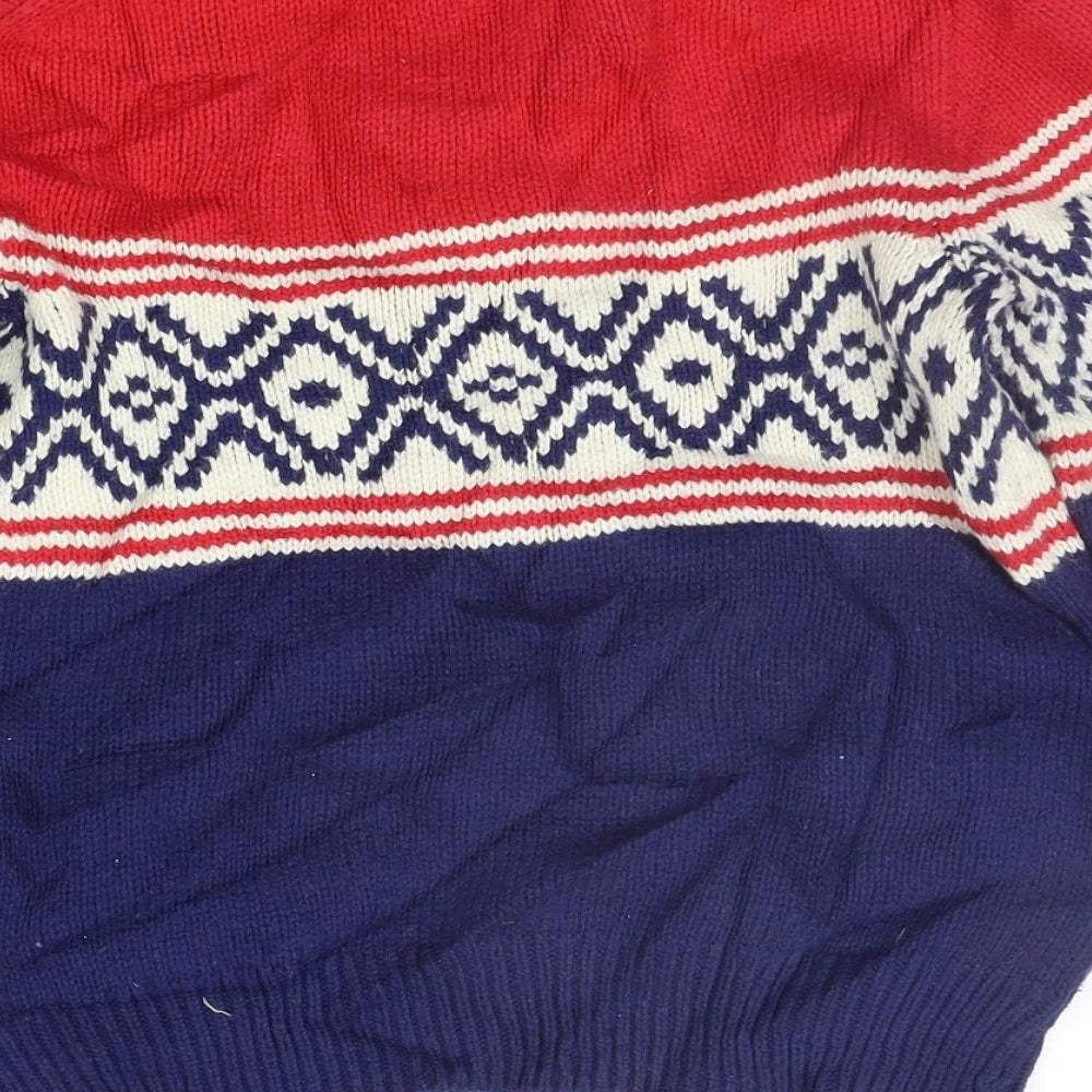 Gap Boys Blue Geometric  Pullover Jumper Size M