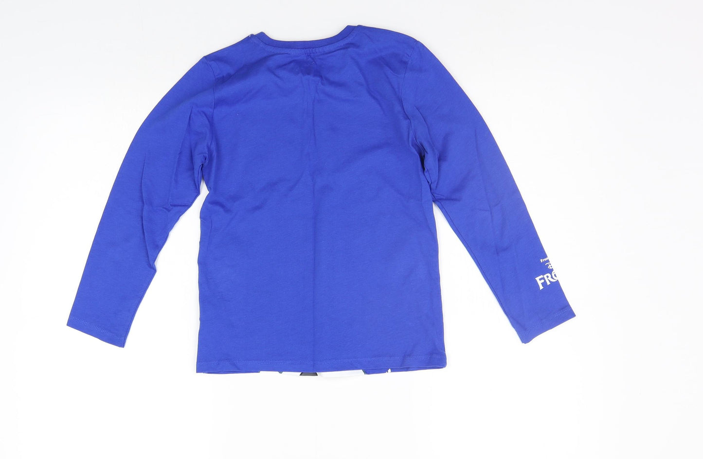 Primark Girls Blue Houndstooth  Basic Polo Size 6-7 Years  - details on chest