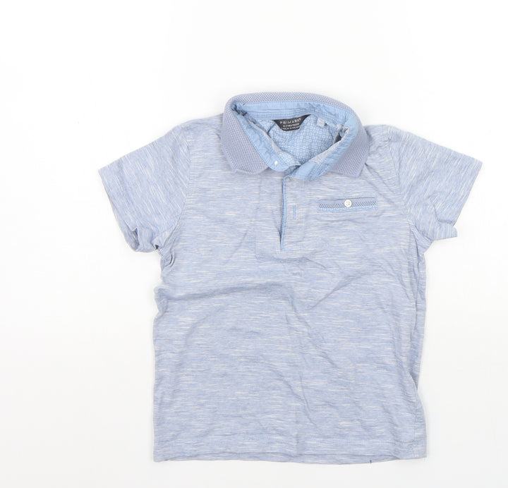 Primark Girls Blue   Basic Polo Size 6-7 Years