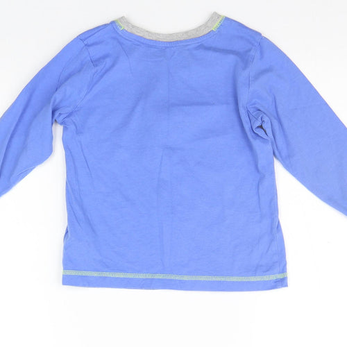 Matalan Girls Blue   Basic T-Shirt Size 4-5 Years  - DINOSAUR