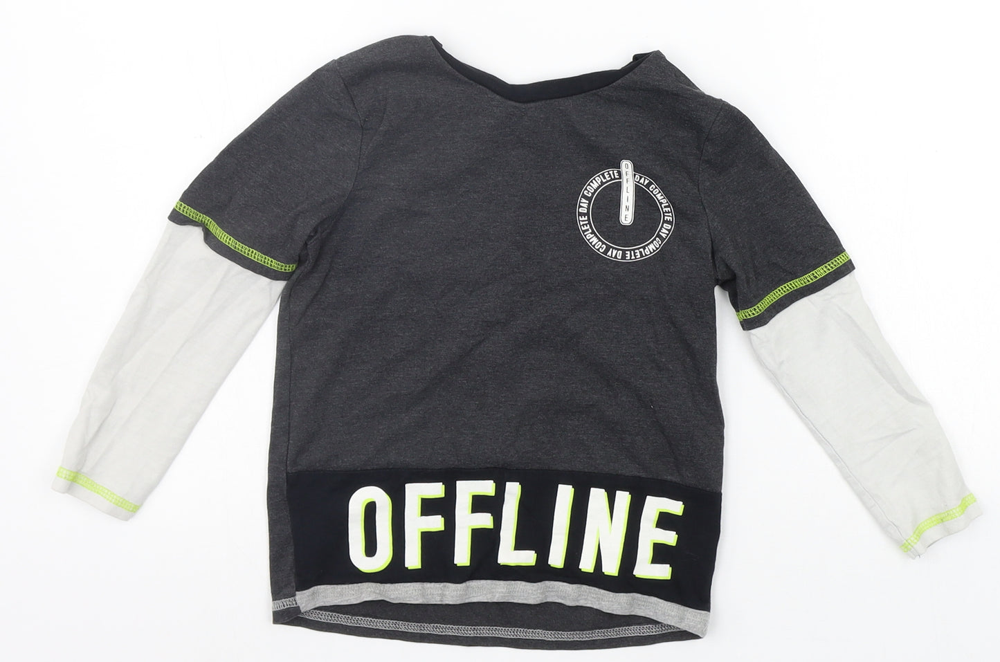George Girls Grey   Basic T-Shirt Size 4-5 Years